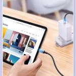 Cablu pentru incarcare si transfer de date UGREEN US316, 2x USB-C, 100W, 5A, 1m, Gri 10 - lerato.ro