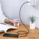 Cablu pentru incarcare si transfer de date UGREEN US316, 2x USB-C, 100W, 5A, 1m, Gri 9 - lerato.ro