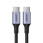 Cablu pentru incarcare si transfer de date UGREEN US316, 2x USB-C, 100W, 5A, 1.5m, Gri 2 - lerato.ro