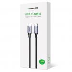 Cablu pentru incarcare si transfer de date UGREEN US316, 2x USB-C, 100W, 5A, 3m, Gri 11 - lerato.ro