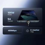 Cablu pentru incarcare si transfer de date UGREEN US562, 2x USB-C, 100W, 1.5m, Negru 8 - lerato.ro