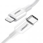 Cablu pentru incarcare si transfer de date UGREEN US171, USB-C/Lightning, 20W, 3A, 25cm, Alb 15 - lerato.ro