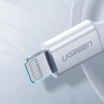 Cablu pentru incarcare si transfer de date UGREEN US171, USB-C/Lightning, 20W, 3A, 25cm, Alb 8 - lerato.ro