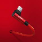 Cablu pentru incarcare si transfer de date UGREEN US299, USB/Lightning, 2.4A, 1m, Rosu 19 - lerato.ro