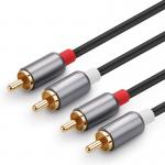 Cablu audio UGREEN 10520, 2x RCA tata la 2x RCA tata, 5m, Gri 13 - lerato.ro
