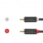 Cablu audio UGREEN 10520, 2x RCA tata la 2x RCA tata, 5m, Gri 9 - lerato.ro