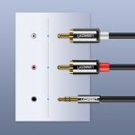 Cablu audio UGREEN, 1x tata jack 3.5 mm la 2x tata RCA, 3m, Negru 5 - lerato.ro