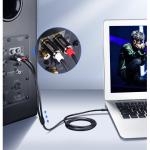 Cablu audio UGREEN, 1x tata jack 3.5 mm la 2x tata RCA, 3m, Negru 4 - lerato.ro