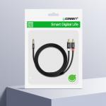 Cablu audio UGREEN, 1x tata jack 3.5 mm la 2x tata RCA, 3m, Negru 13 - lerato.ro