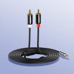 Cablu audio UGREEN, 1x tata jack 3.5 mm la 2x tata RCA, 3m, Negru 9 - lerato.ro