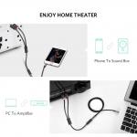 Cablu audio UGREEN AV102, mama mini jack 3.5 mm la 2x tata RCA, 25cm, Negru 6 - lerato.ro