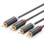 Cablu audio UGREEN AV104, 2x tata RCA la 2x tata RCA, 1m, Negru 2 - lerato.ro