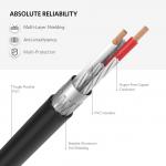 Cablu audio UGREEN AV109, tata mini jack 3.5 mm la 2x mama RCA, 1m, Negru 3 - lerato.ro