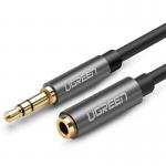Cablu audio pentru extindere UGREEN, tata mini jack 3.5 mm la mama mini jack 3.5 mm, 5m, Negru/Gri 2 - lerato.ro