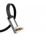 Cablu audio UGREEN AV119, 1x tata jack 3.5 mm la 1x tata jack 3.5 mm, unghi 90 grade, 0.5m, Negru/Argintiu 11 - lerato.ro