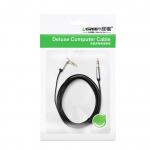 Cablu audio UGREEN AV119, 1x tata jack 3.5 mm la 1x tata jack 3.5 mm, unghi 90 grade, 0.5m, Negru/Argintiu 3 - lerato.ro