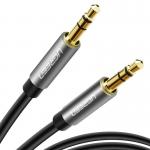 Cablu audio UGREEN AV119, 1x tata jack 3.5 mm la 1x tata jack 3.5 mm, 1.5m, Negru/Argintiu 2 - lerato.ro