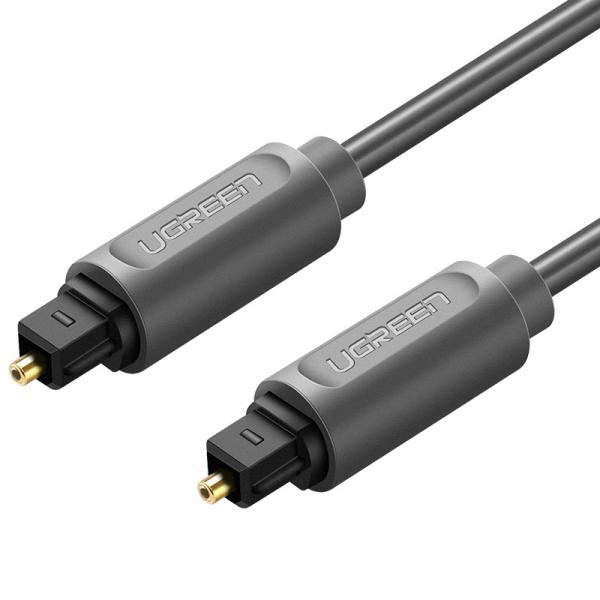 Cablu audio UGREEN AV122 Toslink, tata S/PDIF, 1.5m, Gri