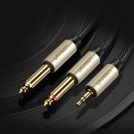 Cablu audio UGREEN AV126, 1x Jack 3.5mm la 2x Jack 6.35mm tata, 1m, Gri 3 - lerato.ro