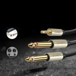 Cablu audio UGREEN AV126, 1x Jack 3.5mm la 2x Jack 6.35mm tata, 1m, Gri 13 - lerato.ro