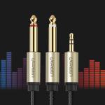 Cablu audio UGREEN AV126, 1x Jack 3.5mm la 2x Jack 6.35mm tata, 1m, Gri 10 - lerato.ro