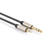 Cablu audio UGREEN AV127, Jack 3.5mm tata la Jack 6.35mm tata, 2m, Gri 2 - lerato.ro