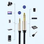 Cablu audio UGREEN AV127, Jack 3.5mm tata la Jack 6.35mm tata, 2m, Gri 5 - lerato.ro