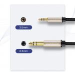 Cablu audio UGREEN AV127, Jack 3.5mm tata la Jack 6.35mm tata, 2m, Gri 9 - lerato.ro