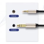 Cablu audio UGREEN AV127, Jack 3.5mm tata la Jack 6.35mm tata, 3m, Gri 11 - lerato.ro