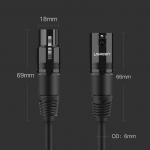 Cablu audio extender pentru microfon UGREEN AV130B, XLR mama la XLR tata, 3 m, Negru 13 - lerato.ro