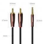 Cablu audio UGREEN AV170, tata jack 3.5 mm la 2x tata RCA, 1m, Negru 4 - lerato.ro