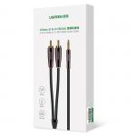 Cablu audio UGREEN AV170, tata jack 3.5 mm la 2x tata RCA, 1m, Negru 7 - lerato.ro