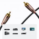 Cablu audio UGREEN AV199, 2 x tata RCA la 2 x tata RCA, Conector placat cu aur 24K, 3 m, Negru/Bronz 3 - lerato.ro