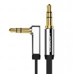 Cablu audio UGREEN Flat Elbow, mini jack 3.5 mm AUX, 5m, Negru/Argintiu 2 - lerato.ro