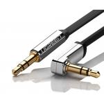Cablu audio UGREEN Flat Elbow, mini jack 3.5 mm AUX, 5m, Negru/Argintiu 9 - lerato.ro