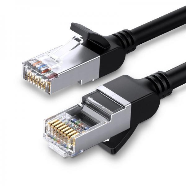 Cablu retea UGREEN NW101 Ethernet Cat. 6, mufat 2xRJ45, UTP, Pure Copper, lungime 10m, Negru