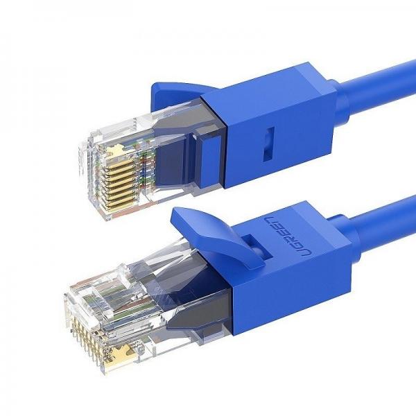 Cablu retea UGREEN NW102 Ethernet Cat. 6, mufat 2xRJ45, UTP, Rounded, lungime 1m, Albastru 1 - lerato.ro