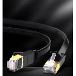 Cablu retea plat UGREEN NW106B Ethernet Cat. 7, mufat 2xRJ45, STP, lungime 1m, 10Gbps, Negru 4 - lerato.ro