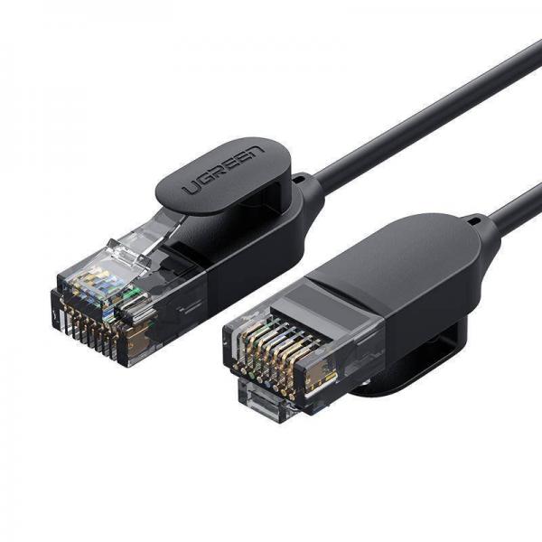 Cablu retea UGREEN NW122 Ethernet Cat. 6A, mufat 2xRJ45, UTP, lungime 50cm, Negru