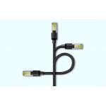 Cablu retea rotund UGREEN NW150 Ethernet Braid, Cat. 7, mufat 2xRJ45, F/FTP, lungime 1m, 10Gbps, Negru 3 - lerato.ro