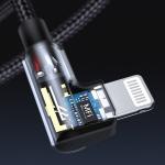 Cablu pentru incarcare si transfer de date UGREEN Elbow US305, USB Type-C/Lightning, certificare MFi, Power Delivery, 3A, 1m, Gri 5 - lerato.ro