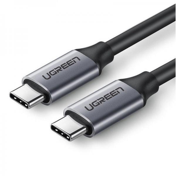 Cablu pentru incarcare si transfer de date UGREEN US161, 2x USB Type-C, Power Delivery 60W, 3A, 1.5m, Negru