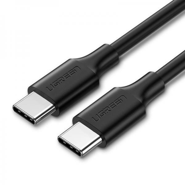 Cablu pentru incarcare si transfer de date UGREEN US287 Nickel, 2x USB Type-C, 5V, 2A, 50cm, Negru 1 - lerato.ro