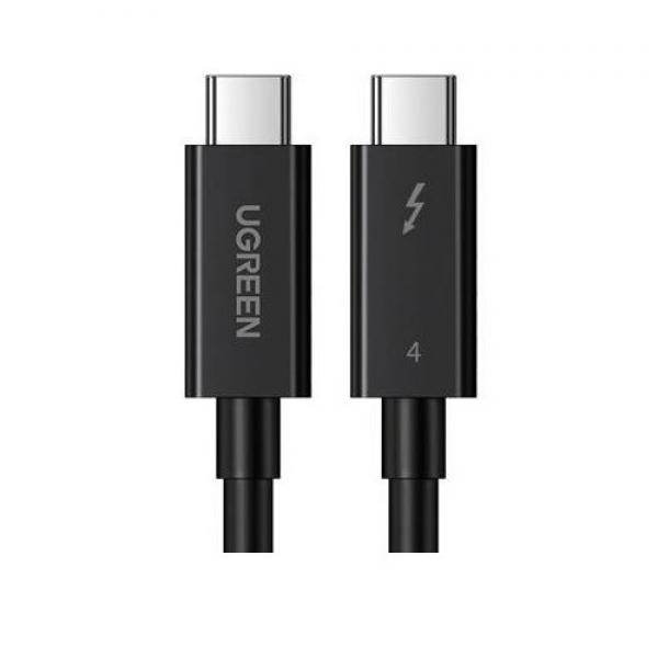 Cablu pentru incarcare si transfer de date UGREEN US501, 2x USB Type-C, Gen3, 4K, 100W, 5A, 80cm, Negru