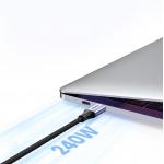 Cablu pentru incarcare si transfer de date UGREEN US535, USB-C la USB-C, 240W, 5A, 480Mbps, 2m, Negru 7 - lerato.ro