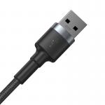 Cablu pentru incarcare si transfer de date Baseus Cafule, 2x USB 3.0, 2A, 5 Gbs, 1m, Negru/Gri