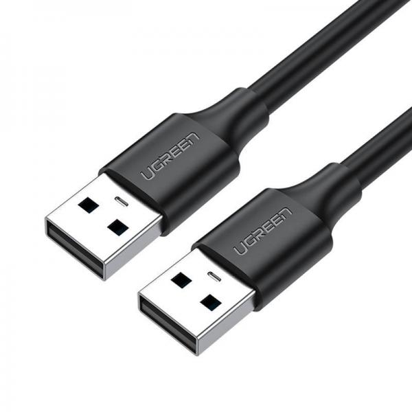 Cablu pentru transfer de date UGREEN US102, 2x USB 2.0, 3m, Negru 1 - lerato.ro