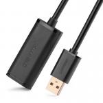 Cablu pentru transfer de date UGREEN US121, USB tata - USB mama, activ, 10m, Negru