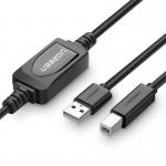Cablu pentru transfer de date UGREEN US122, USB-A - USB-B, 15m, Negru 2 - lerato.ro