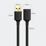 Cablu pentru transfer de date UGREEN US129, USB mama la USB tata, 5Gbps, 3m, Negru 3 - lerato.ro